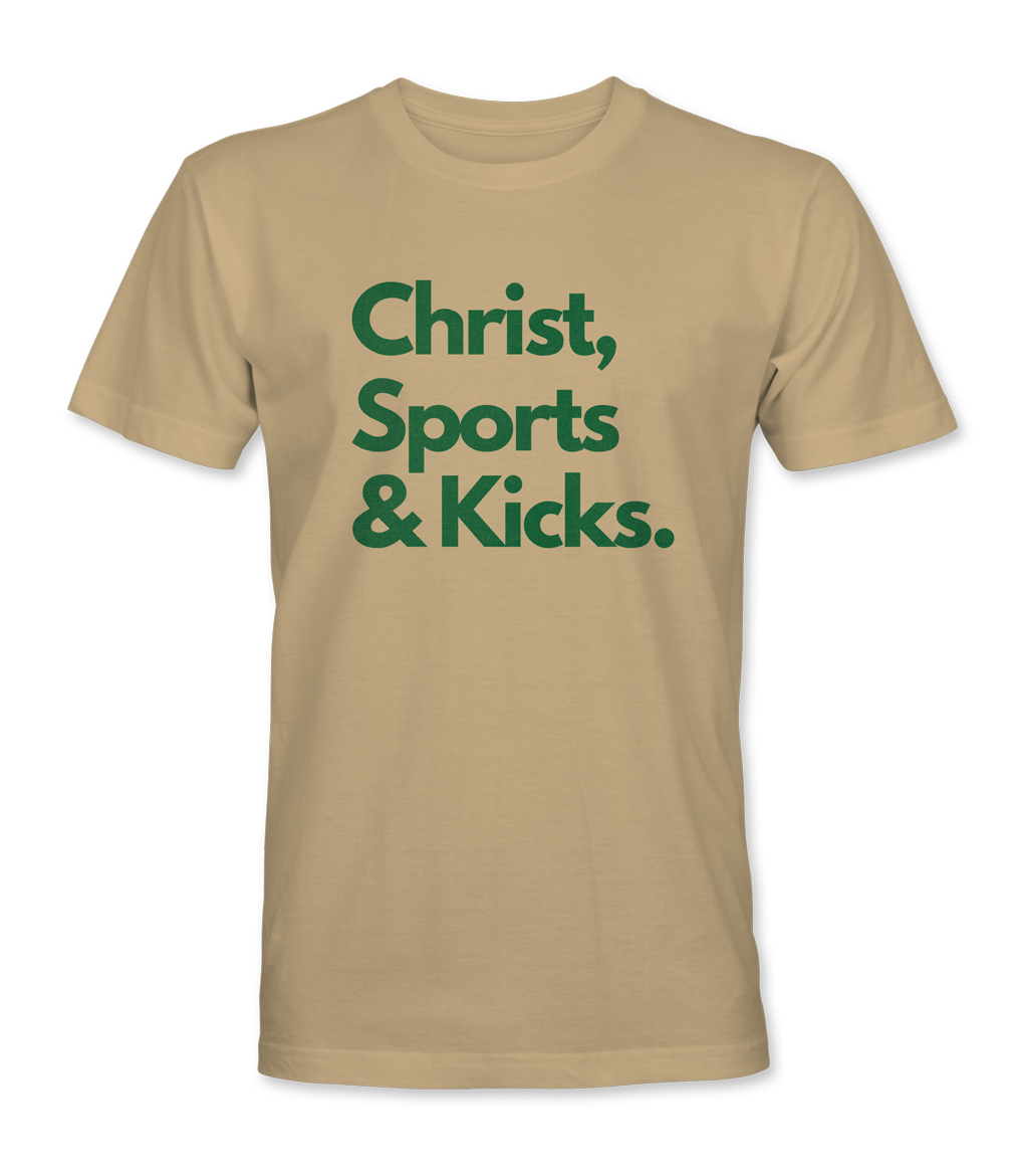 "Christ, Sports & Kicks" (Cream/Green)