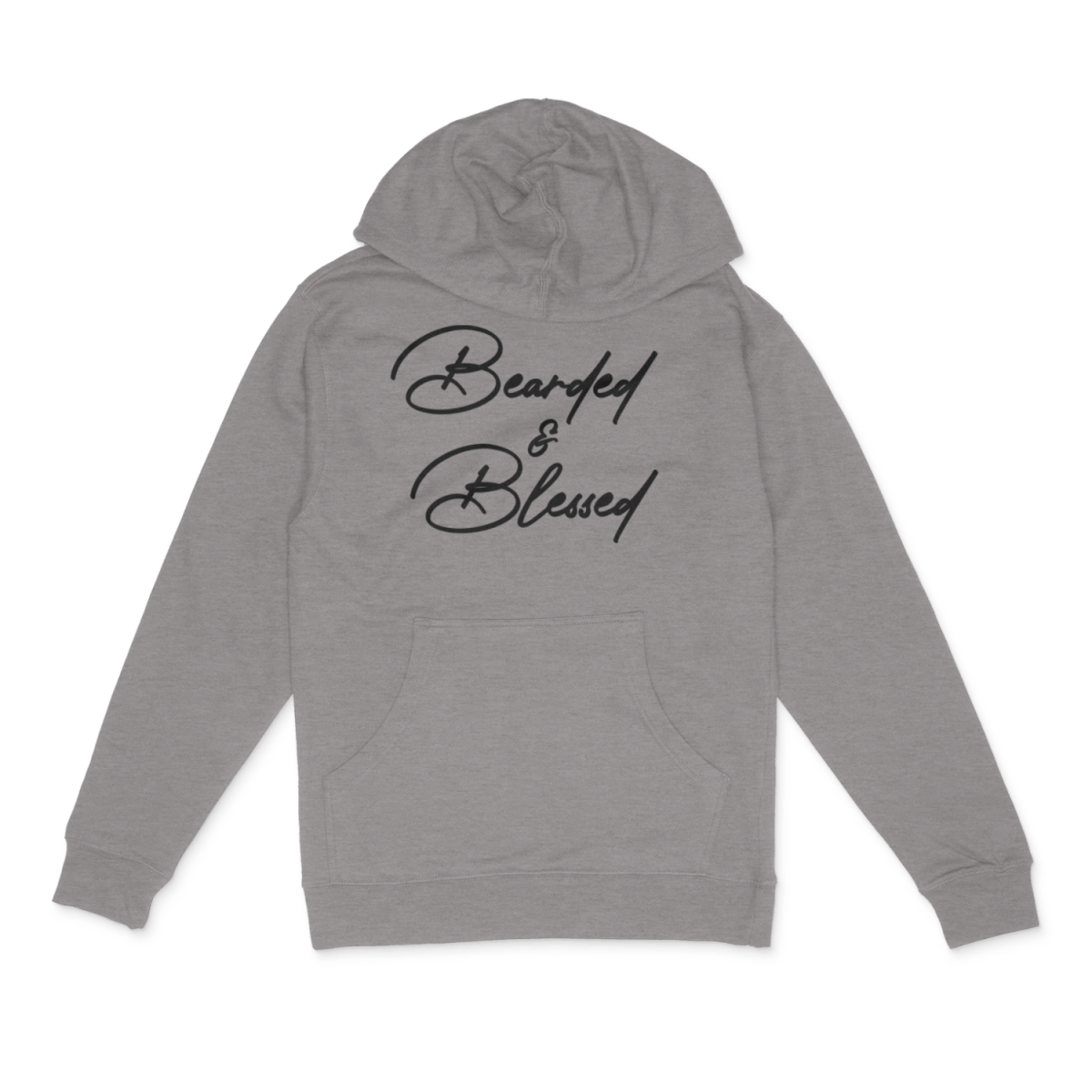"Bearded & Blessed" Hoodie (Metal) - The Crown Him Brand
