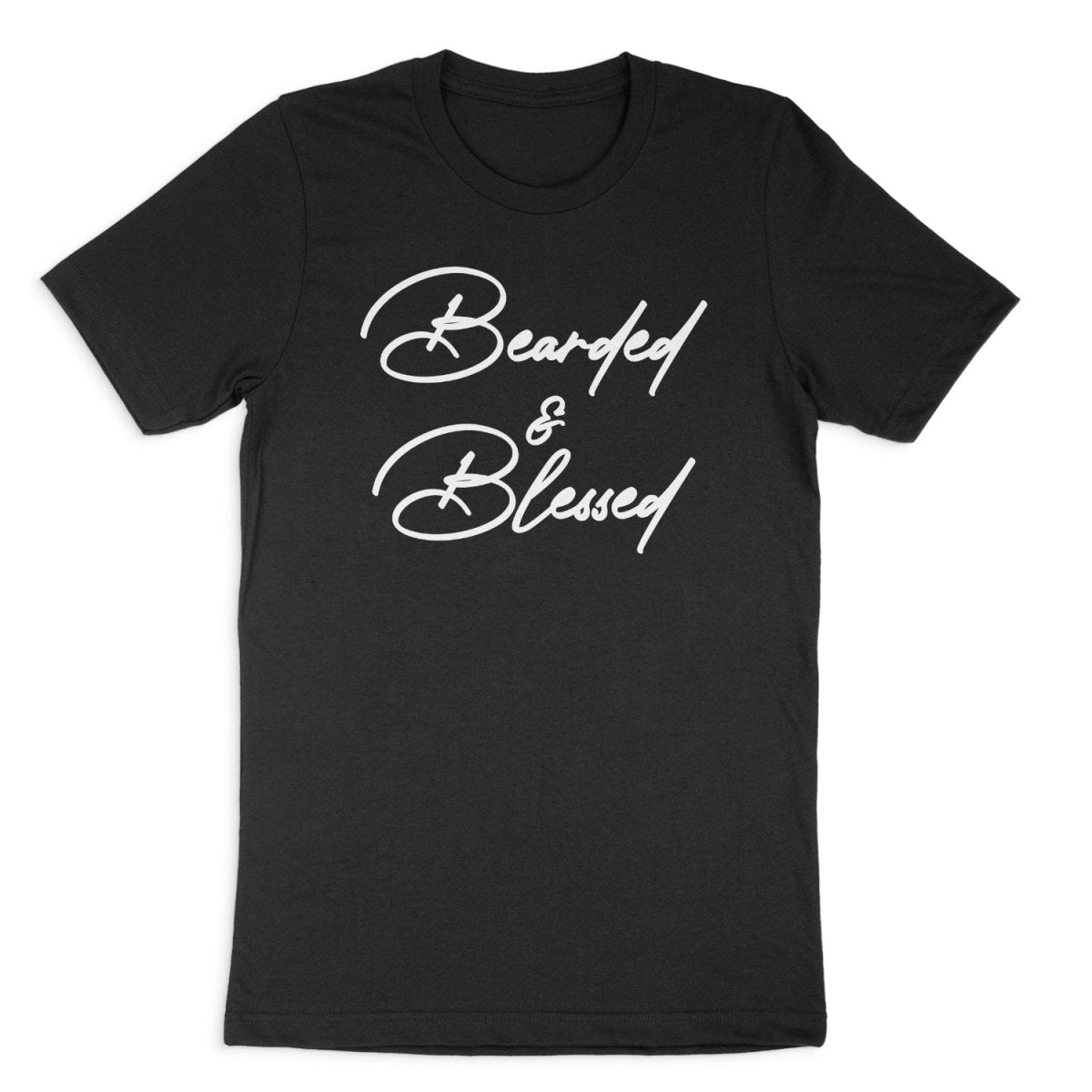 "Bearded & Blessed" Tee (Black) - The Crown Him Brand