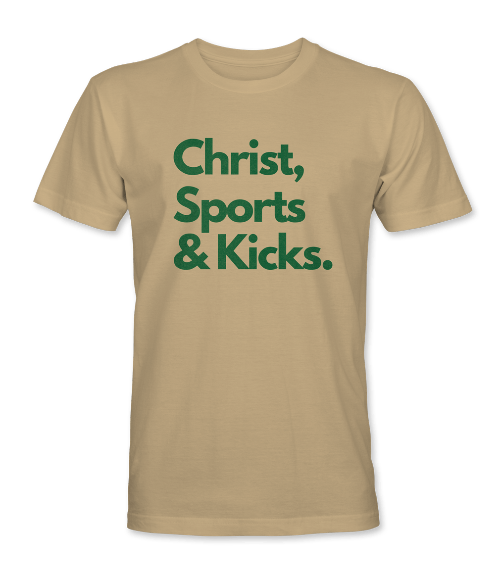 "Christ, Sports & Kicks" (Cream/Green) - The Crown Him Brand