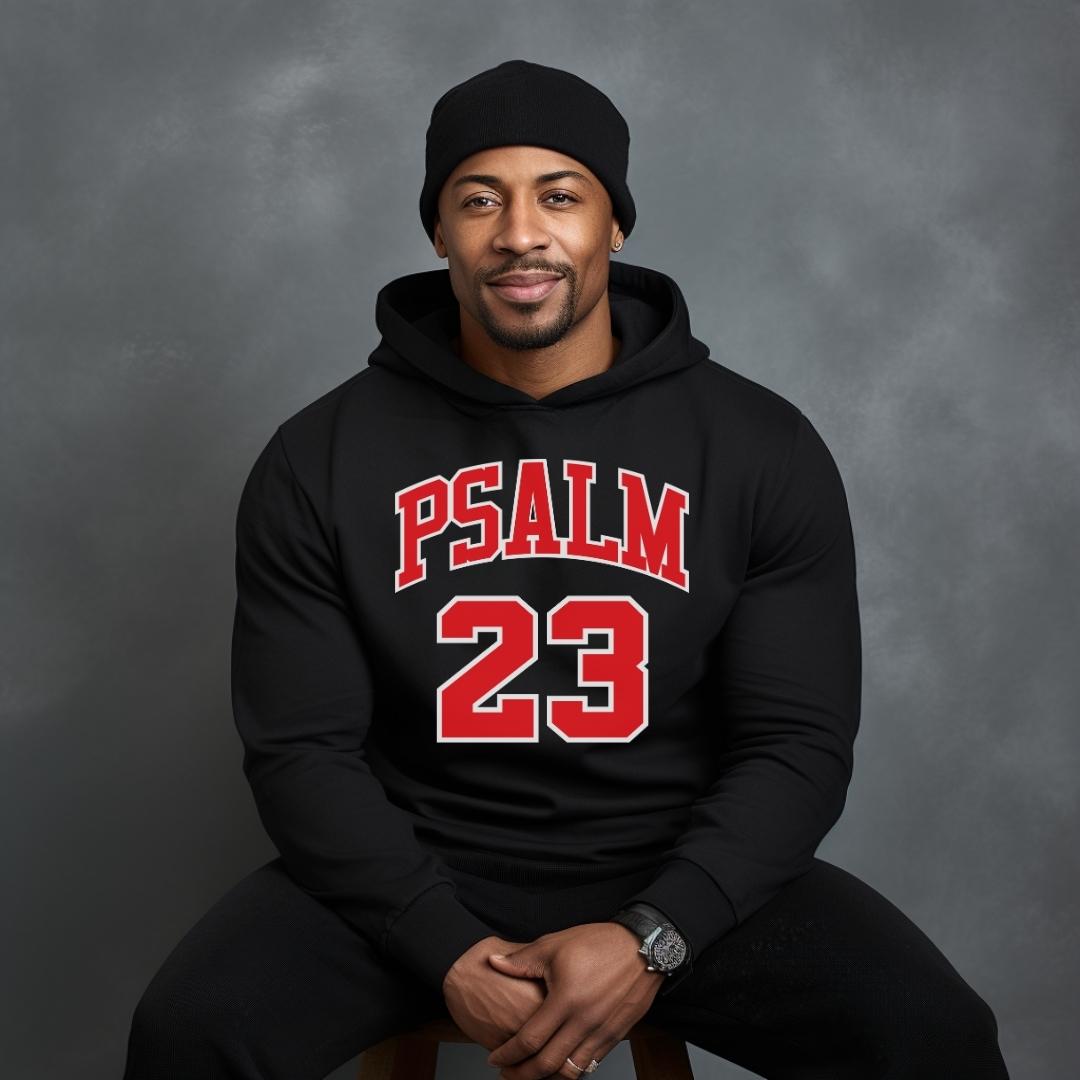 "Psalm 23" Hoodie (Black) - The Crown Him Brand