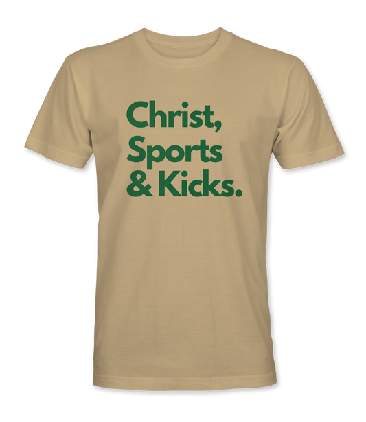 "Christ, Sports & Kicks" (Cream/Green) - The Crown Him Brand