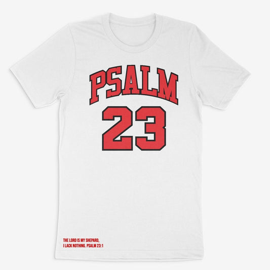 "Psalm 23" Tee (White) - The Crown Him Brand