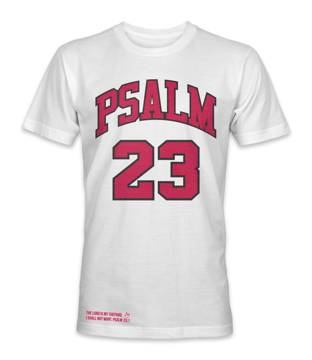 "Psalm 23" Tee (White) - The Crown Him Brand