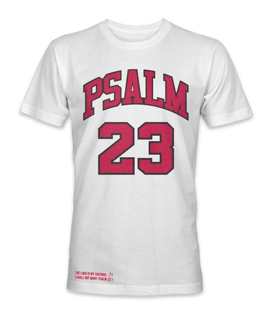 "Psalm 23" Tee (White) - The Crown Him Brand
