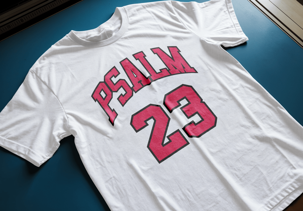 "Psalm 23" Tee (White) - The Crown Him Brand